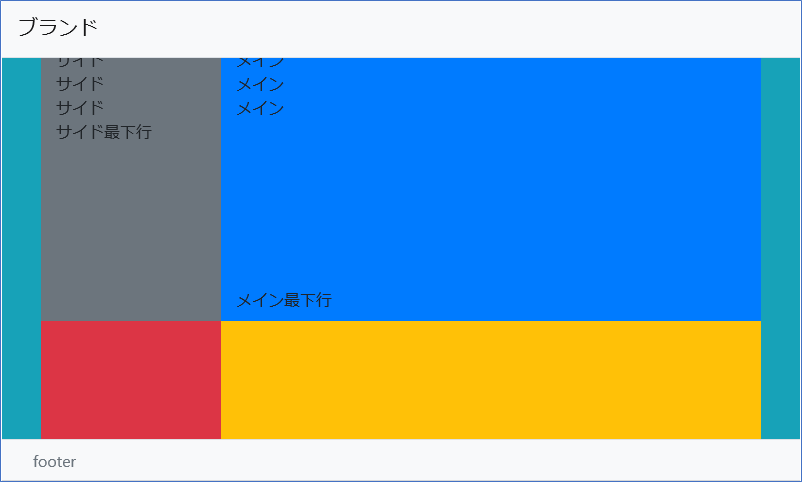レスポンシブ2カラム別色