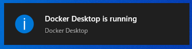 Docker Desktop is running