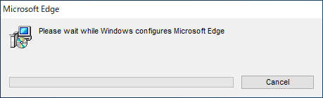 Microsoft Edge インストール中