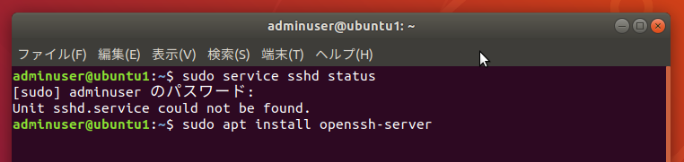 install openssh-server