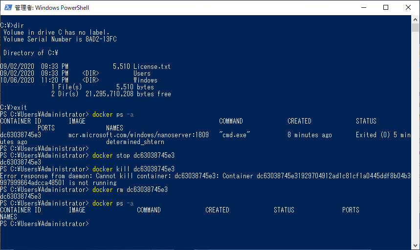 docker pull NanoServer:1809